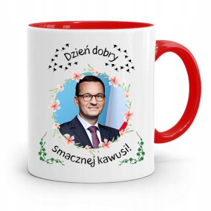 Kubek Czerwony Politycy Premier Mateusz Morawiecki