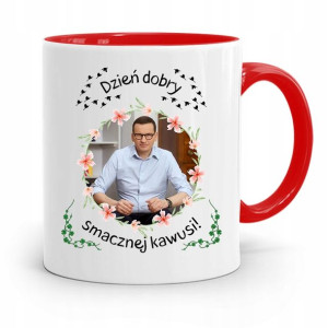 Kubek Czerwony Politycy Premier Mateusz Morawiecki