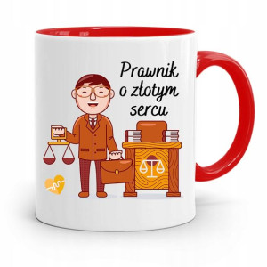 Kubek Czerwony Prawnika Prawnik O Złotym Sercu