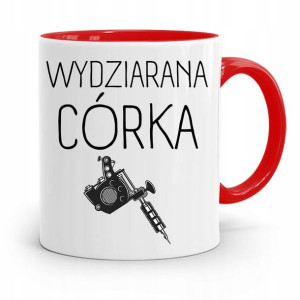 Kubek Czerwony Prezent Córki Wydziarana Córka