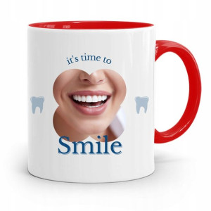 Kubek Czerwony Prezent Dentysty Its Time To Smile