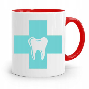 Kubek Czerwony Prezent Dentysty Stomatologa