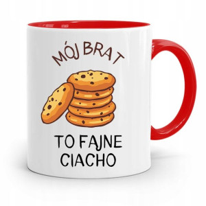 Kubek Czerwony Prezent Dla Brata Fajne Ciacho