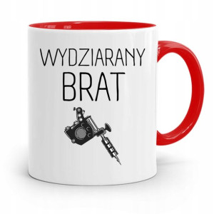 Kubek Czerwony Prezent Dla Brata Wydziarany Brat