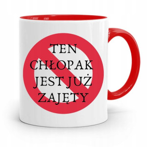 Kubek Czerwony Prezent Dla Chłopaka Chłopak Zajęty