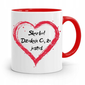 Kubek Czerwony Prezent Dla Chłopaka Dziękuję Ci