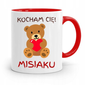 Kubek Czerwony Prezent Dla Chłopaka Kocham Cie