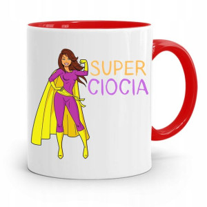 Kubek Czerwony Prezent Dla Cioci Super Ciocia