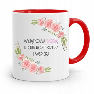 Kubek Czerwony Prezent Dla Cioci Wyjątkowa Ciocia