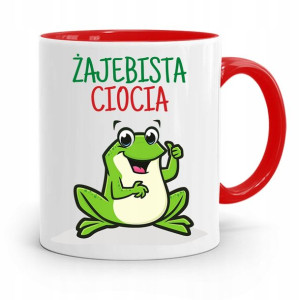 Kubek Czerwony Prezent Dla Cioci Żajebista Ciocia