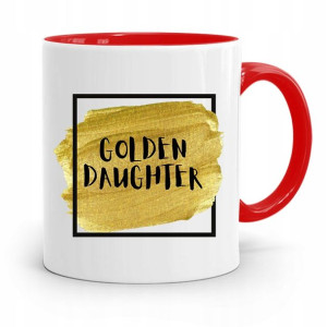 Kubek Czerwony Prezent Dla Córki Golden Daughter