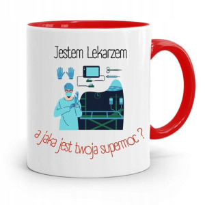 Kubek Czerwony Prezent Dla Doktora Jestem Lekarzem