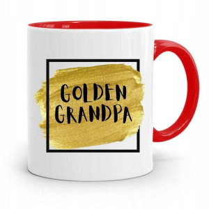 Kubek Czerwony Prezent Dla Dziadka Golden Grandpa