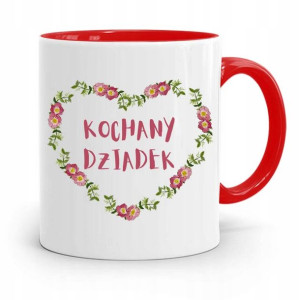 Kubek Czerwony Prezent Dla Dziadka Kochany Dziadek