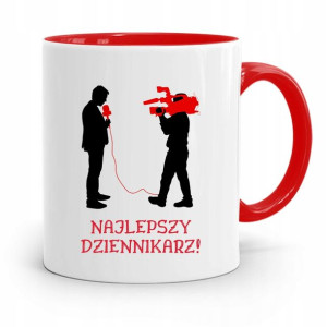 Kubek Czerwony Prezent Dla Dziennikarza Reportera
