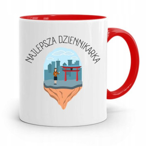 Kubek Czerwony Prezent Dla Dziennikarza Reportera