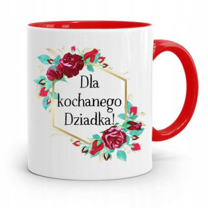 Kubek Czerwony Prezent Dla Kochanego Dziadka
