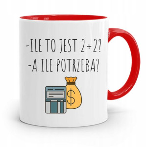 Kubek Czerwony Prezent Dla Księgowej Księgowego