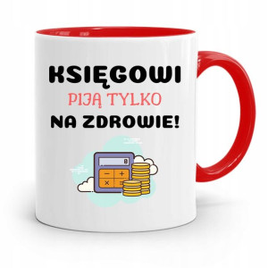 Kubek Czerwony Prezent Dla Księgowej Księgowego