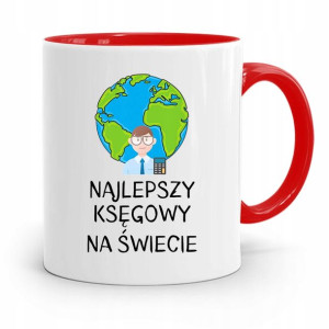 Kubek Czerwony Prezent Dla Księgowej Księgowego