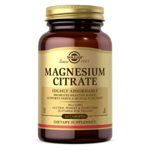 Solgar Magnez Cytrynian magnezu 200mg 60T ORGANICZNY MAGNEZ