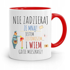 Kubek Czerwony Prezent Dla Listonosza Jestem