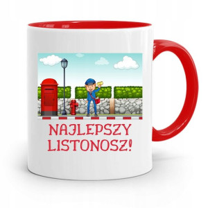 Kubek Czerwony Prezent Dla Listonosza Najlepszy