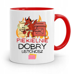 Kubek Czerwony Prezent Dla Listonosza Piekielnie