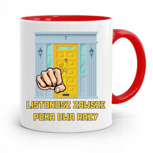 Kubek Czerwony Prezent Dla Listonosza Puka Dwa