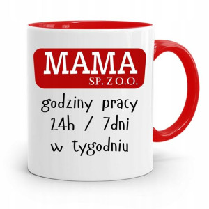 Kubek Czerwony Prezent Dla Mamy Mama Sp. Z O. O.