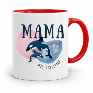 Kubek Czerwony Prezent Dla Mamy Mama Wie Najlepiej