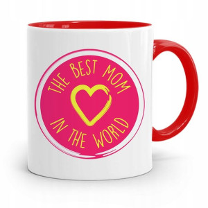 Kubek Czerwony Prezent Dla Mamy Matki Best Mom