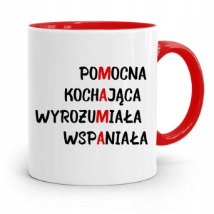 Kubek Czerwony Prezent Dla Mamy Matki Mamusi Mama