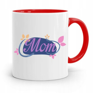 Kubek Czerwony Prezent Dla Mamy Matki Mamusi Mom