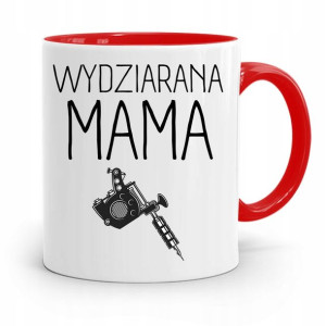 Kubek Czerwony Prezent Dla Mamy Wydziarana Mama