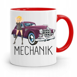 Kubek Czerwony Prezent Dla Mechanika Mechanik