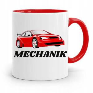 Kubek Czerwony Prezent Dla Mechanika Mechanik