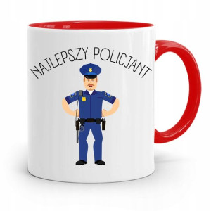 Kubek Czerwony Prezent Dla Najlepszego Policjanta