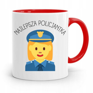 Kubek Czerwony Prezent Dla Najlepszej Policjantki