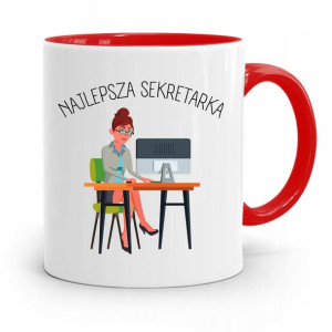 Kubek Czerwony Prezent Dla Najlepszej Sekretarki