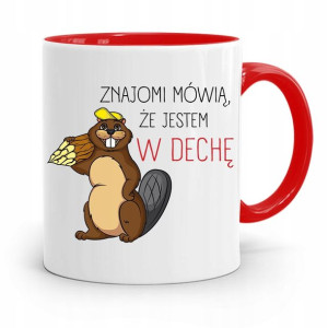 Kubek Czerwony Prezent Dla Stolarza Jestem W Dechę