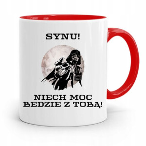 Kubek Czerwony Prezent Dla Syna Moc Z Tobą