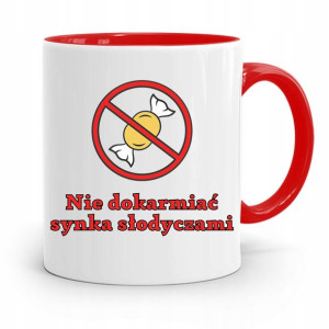 Kubek Czerwony Prezent Dla Syna Nie Dokarmiać