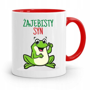 Kubek Czerwony Prezent Dla Syna Żajebisty Syn