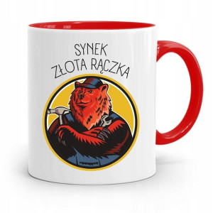 Kubek Czerwony Prezent Dla Syna Złota Rączka