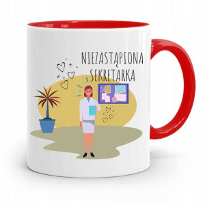 Kubek Czerwony Prezent Niezastąpionej Sekretarki