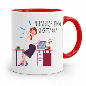 Kubek Czerwony Prezent Niezastąpionej Sekretarki