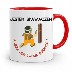 Kubek Czerwony Prezent Sprawacza Jestem Spawaczem