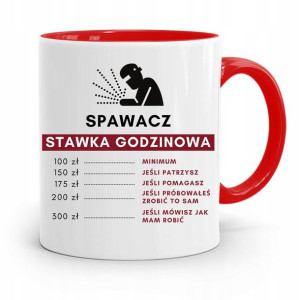 Kubek Czerwony Prezent Sprawacza Stawka Godzinowa