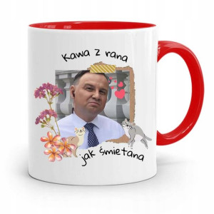 Kubek Czerwony Prezydenta Andrzej Duda Kawa Z Rana